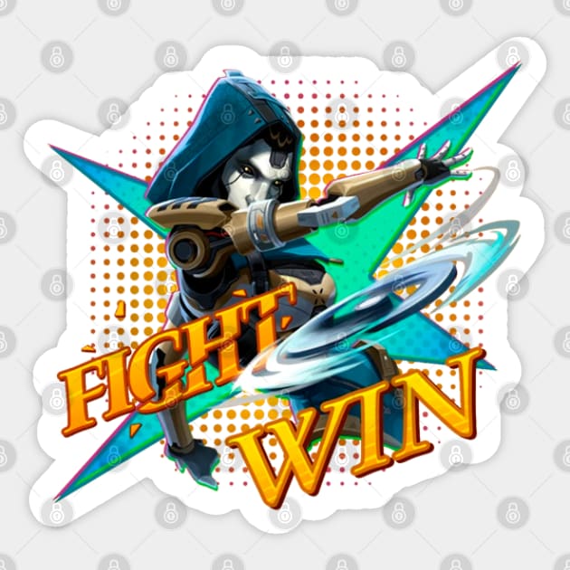 Ash - Fight Win Sticker by Paul Draw